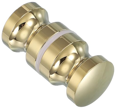 PATIKIL Maniglia Per Porta Doccia In Vetro, Pomello Per Porta Doccia Back-To-Back In Lega Di Alluminio, Pomello Rotondo Per Schermo Doccia Scorrevole In Bagno, Hardware, Oro