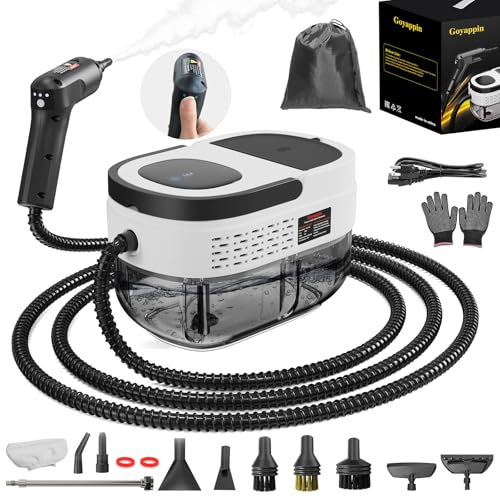 Limpiador de vapor para el hogar, 2500 W, limpiador de vapor de mano de alta presión para sofá, muebles, detalles de coche, chinches, casa, ventanas