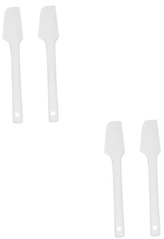 GLEAVI 2 Set Spatole Silicone Utensili per Dolci E Dessert Raschietto per Facile Resistente Bianco 2 Pezzi*2