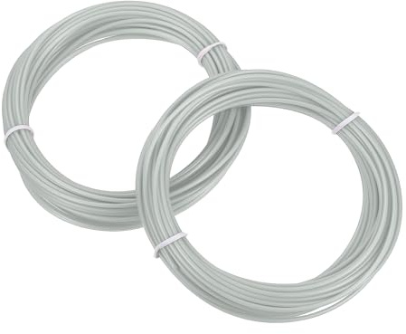 sourcing map Filamento per penna 3D, diametro 1,75 mm, lunghezza 10 m, PLA 3D, 2 pezzi, per penna da stampa 3D da 1,75 mm, grigio