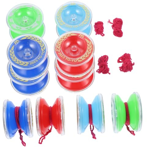 GARIOUANS 10 Stück Yo Yo Spielzeug Für Kinder Anfänger Jo Jo Mit Langem Nylonfaden Bunte Kleiner Kugeln Für Hand Auge Koordination Und Lernspielzeug