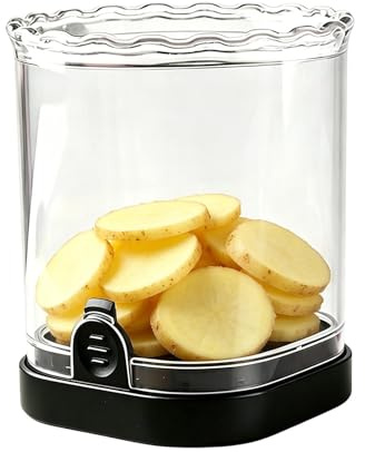 Tagliafrutta Manuale - Gadget Multifunzionale per Preparare Insalata, Tritatutto per Frutta a Spinta da 3,54x3,54 pollici con Lame Affilate in Acciaio Inossidabile, Tagliatrice di Kiwi e Uva Fragola