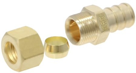 10 PIECES XFITTING 1/2 PEX X 5/8 OD COMPRESSION STRAIGHT ADAPTER, BRASS NSF, PEX B