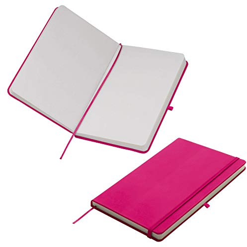 Notizbuch / DIN A5 / 160 S. / blanko / samtweiches PU Hardcover / Farbe: pink