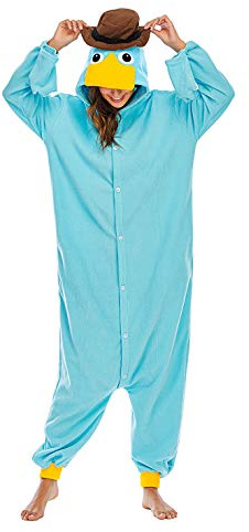 BGOKTA Disfraces de Cosplay para Adultos Pijamas de Animales One Piece Azul, M