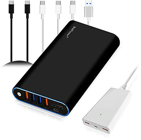 BatPower 98Wh Hohe Energie Laptop USB C Powerbank Kompatibel mit MacBook Pro Air USB-C Laptop Tragbares Ladegerät Externer Akku & Ultra dünn 120W PD USB-C Netzteil, USB Fast Charge Tablette smartphone