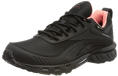 Reebok Damen ridgerider Walking Schuh, Core Black Twisted Coral Tech Metallic, 38 EU
