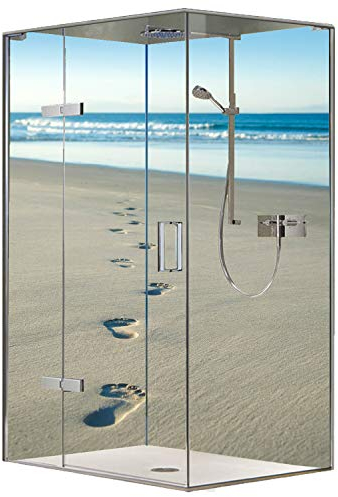 Original FLYERANDPRINT - SHOWER-PLATE, Alu-Dipond, OHNE FUGEN, Fliesenersatz, Duschrückwand, Wunschmaß, Dusche, Bad, Wandverkleidung, Wandverkleidung, DS-17-28 (90 x 200 + 120 x 200 cm)