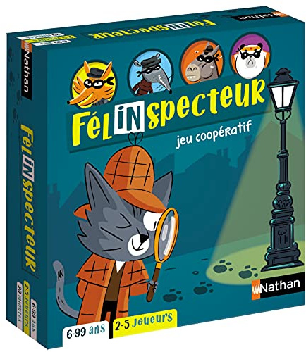 Nathan Félinspecteur - Jeu de société coopératif pour Les Enfants à partir de 6 Ans - 2 à 4 Joueurs Multicolore 31310