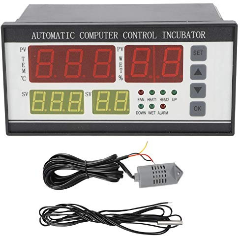 Controlador de Termostato, termostato de incubadora de 220 V, controlador de humedad de temperatura de rotación automática de huevos de alta precisión,controlador de temperatura digital