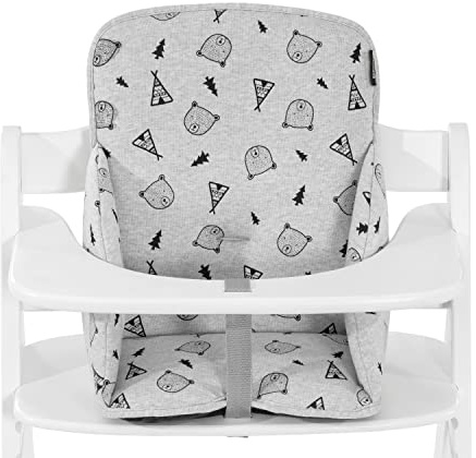 hauck Sitzverkleinerer Kissen Alpha Cosy Kompatibel mit Alpha+, Beta+ & Arketa Holzhochstuhl, für Babys 6-36 Monate, Hochstuhl Sitzkissen mit hoher Rückenlehne und Stabilisierten Seiten (Nordic Grey)