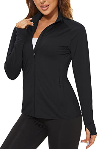 TACVASEN Women's Lightweight Athletic Jacket Long Sleeve Sun Sweatshirt