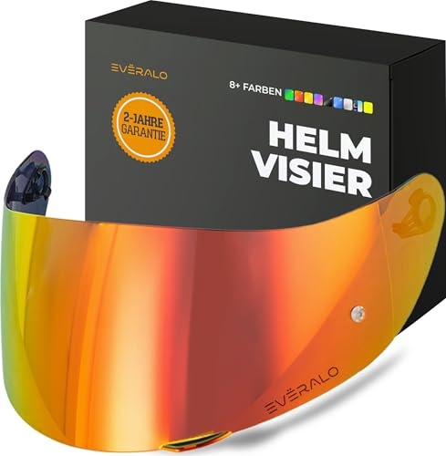 Everalo Helm Visier für AGV K1 - K1s - K3sv - K5 - K5s - GT2 | Kompatibel auch mit S4sv - Horizon - Skyline - Strada - Stealth sv - Compact, Ersatzscheibe