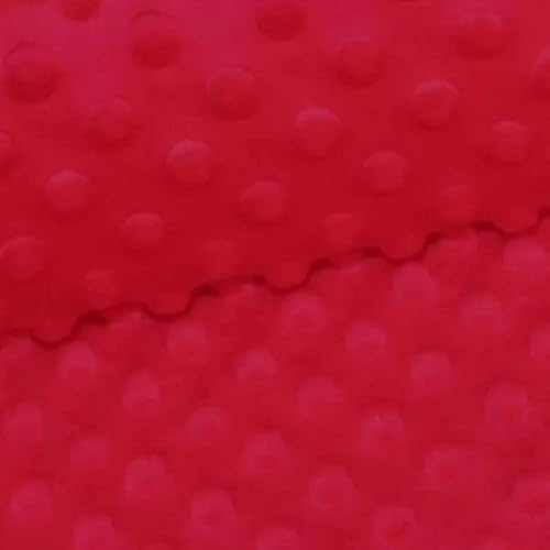 PINaPIN Stoffe meterware Kinder stoff Minky fleece meterware zum nähen Kinderkissen, Kissenbezüge, Babydecken, Schlafsäcke, Spielzeuge Polyester 100 x 160 cm (Rot)