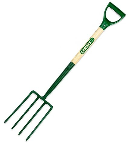 Carters - Solid Forged Garden Fork x Ergo PYD - Garden Fork - Solid Forged Construction - Ergonomic PYD Handle for Comfortable Grip - for Gardening & Digging