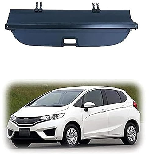 BOJOUL Einziehbarer Auto Laderaumabdeckung Rollo, für Honda Fit Jazz 2002-2019 Laderaumabdeckung Kofferraum Schutz Abdeckung Cargo Cove,A