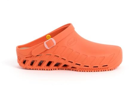 Scholl Clog Evo, Zoccoli Sanitari Medicali Unisex - Adulto, Arancione, 41/42 EU