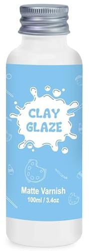 100ml Air Dry Clay Glaze, Schützt Tonoberflächen, erzeugt matte Glasur | Mattlack für Ton, clay varnish, Wasser- und staubdicht, schützt Ton vor Kratzern und Abrieb
