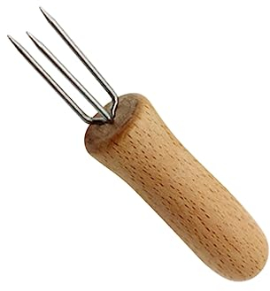 BESPORTBLE Maishalter Aus Metall Maiskolbenspieße Maisspieße Holz Mais Halter Mais-clips Holzgriff Maiskolbenhalter Robuste Grillspieße Maiskolben Halter Maiskolben Spieße Mini Hölzern