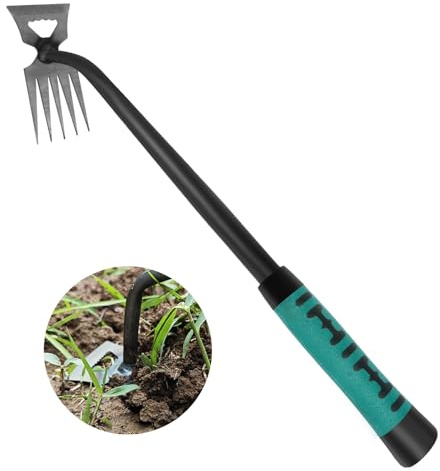 WUPENGSA 2 in 1 Estirpatore Erbacce, Strumento per Diserbo, Attrezzi per Diserbo Manuale, Sarchiatore per Erbacce con Manico, Utilizzato per Diserbo, Allentamento del Terreno