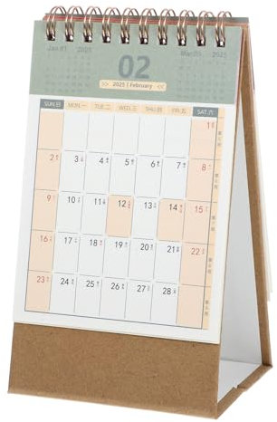 OHPHCALL Dekorativer Standkalender Schreibtischkalender Büromonat Tragbarer Monatskalender Schickes Und Einzigartiges Design Leicht