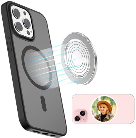 2.2” Magnetic Selfie Mirror Compatible for iPhone 17-12 Vlog Shooting | Convex Curved Surface Widens Shooting Frame;Built-In Magnet Instantly Attaches to Phone Back for Hands-Free Vlog Recording