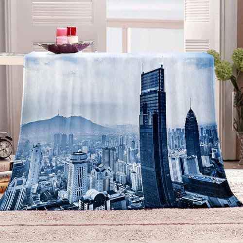 HOOTAP Winter Decke 100 X 150 cm Kinderdecke City Fleece Blanket Thermodecke