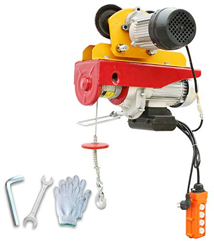 BDKSEXBF Paranco Elettrico, 550/650/950 W, paranco Elettrico a Carrello, argano di Sollevamento Elettrico, Gru a Ponte Durevole, Lunghezza del Cavo Metallico 20 m