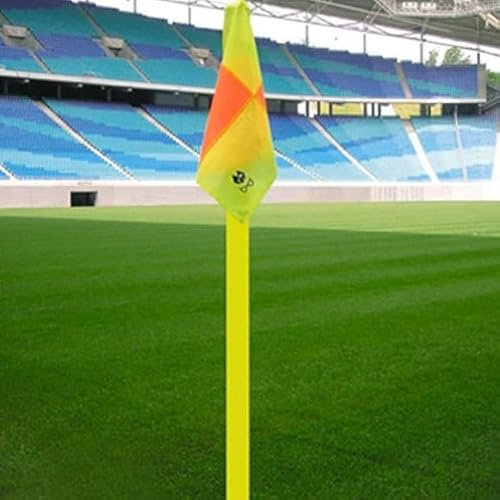 B+D Fahnentuch für Eckfahnen Ausführung für 40 mm Stange, Farbe Neongelb-neonrot