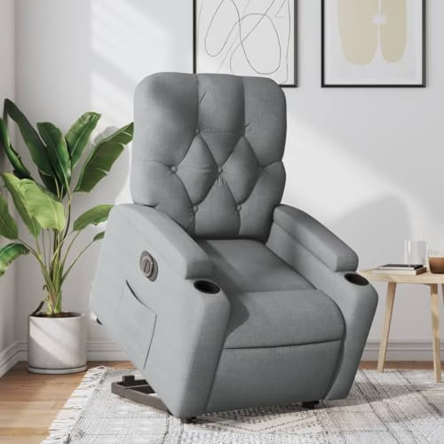 IKAYAA Fernsehsessel Sessel mit Aufstehhilfe Elektrisch Verstellbar Relaxsessel mit Liegefunktion Aufstehsessel Relaxliege Schlafzimmer Elektrischer Liegesessel Wohnzimmer Lesesessel Bequem