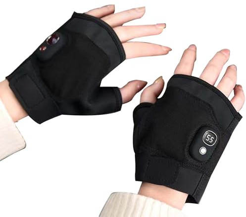 Guantes calefactores para mujer, guantes calefactores recargables,Guantes calefactores USB sin dedos Guantes de invierno cálidos | Guantes de escritura portátiles para pantalla táctil, calentadores de