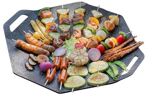 de cuisson, four de barbecue avec pierre médicale pour barbecue facile à nettoyer avec des traces d'huile pour la cuisine, battue avec une cuisinière.