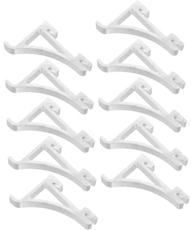SHINEOFI Glass Shelf Support Pegs with Secure Clip Design 10pcs Refrigerator Shelf Clips Aluminium Alloy Material Multipurpose Refrigerator Storage Suitable for Freezer and Cooler