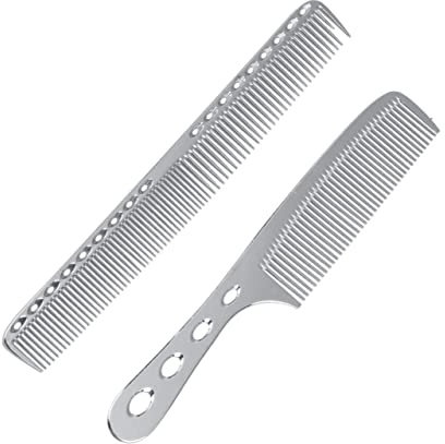 DONFAMDS 2piezas Peine De Inoxidable Peine De Horquilla Para Hombres y Mujeres De Masaje Accesorio De Peluquería Organizador De Unidades Grande