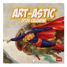 Legami Väggkalender 2026, konsten av kul, den lilla väggkalendern, 12 månader och årsplanerare, 6 språk, utrymme för anteckningar, stjärntecken, internationella helgdagar, 18 x 18 cm