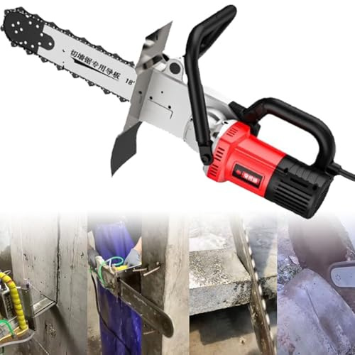 Tronçonneuse portative sans balais,électrique pour béton, tronçonneuse murale à chaîne diamantée avec système anti-poussière alimenté par eau, avec 1 chaîne et 1 guide-chaîne,K350