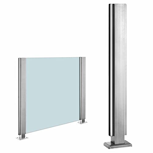 Poteau de Garde-Corps en Verre pour terrasse, clôture de Jardin, Balustrade, intérieur ou extérieur, pour terrasse, Balcon, escalier, terrasse, Porche, Piscine, Balustrade de sécurité, Colon