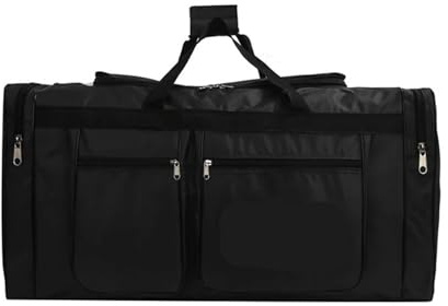GANYUU 80L Reisetasche Faltbare Große Kapazität Wasserdicht Business Sport Handtasche Verschleißfest Tragbar Multifunktions Seesack, Schwarz , Einheitsgröße