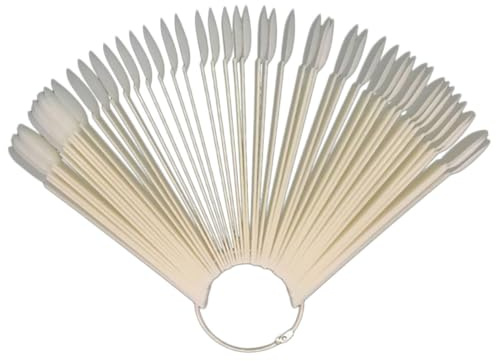 OUNONA Éventail de 50 Pièces pour Manucure en Plastique et Métal, Présentation de Couleurs de Vernis à Ongles, Outil Facile à Utiliser pour Débutants et Experts Nail Art