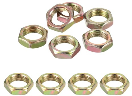 PATIKIL Dadi esagonali in acciaio, M16 x 1,5 x 8 mm, filettatura metrica fine, in acciaio al carbonio, per ingegneria meccanica, uso industriale, 22 mm, larghezza colore zinco