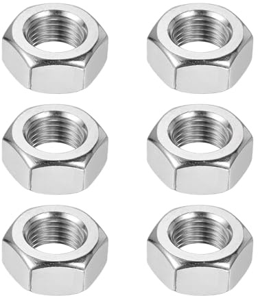 QUARKZMAN M14x1,5mm Sechskantmuttern 6Stk 304 Edelstahl metrische | Feingewinde-Sechskantmuttern Befestigungselemente 22mm/0,87 Breite, 11mm/0,43 Höhe für Maschinenbau Automobilindustrie