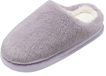 Pantoufles moelleuses de couleur unie pour femme, chaussons à bout fermé, moelleux, chauds, antidérapants, minimalistes à semelle épaisse, chaussures d'intérieur confortables et polyvalentes pour