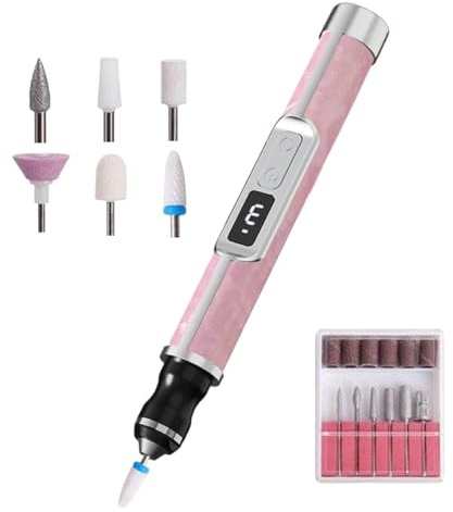 Xijobido Ponceuse Électrique pour Ongles - 3 Vitesses Lime à Ongles Polisseuse | Manicure Pédicure Portable pour Épais Hommes Femmes | Soins des Pieds à Domicile