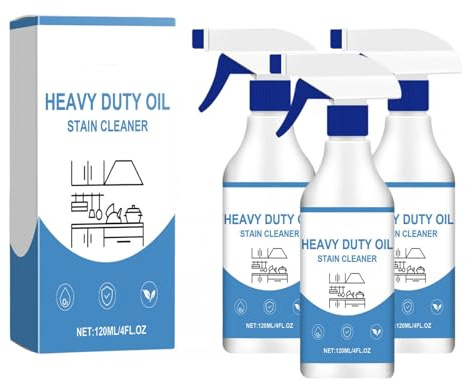 Heavy Duty Kitchen Degreaser & Cleaner Spray, Cooker Cleaner Spray, Multi-Purpose Heavy Oil Foam Cleaner for Stainless Steel, Electric Induction & Ceramic Hob, Air Fryer, Kitchen Cleaning (3PCS)