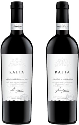 RÀFIA Vermentino di Sardegna DOC Linea Prestige - 2 Bottiglie da 0,75 l - Cantina Santa Maria la Palma - 3 Bicchieri Gambero Rosso 2026