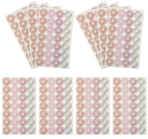 VALICLUD Rinforzi per Fori di Carta Adesivi in Carta, Etichette Autoadesive Perforate per Raccoglitori, Set da 16 Pezzi, Protezione Documenti per Ufficio e Scuola