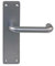 Amig - Manilla con placa - Maneta para puerta de interior o exterior - Material: Aluminio anodizado - Color: Plata - Medidas: 222 x 55 x 10mm