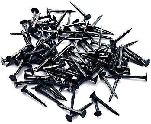 SDMAX Black Tacks Tack Nails for Shoes, Boot Leather Heels, Soles Repairs Replacement, Nails Black Heels, Closed Toe Shoe Nails, Iron Furniture Nails (16MM 200g)
