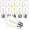 ProCrus E27 S14 LED 1W vintage Edison bombilla,2200K blanco cálido bombillas retro,5W equivalente incandescente,plástico,para exterior S14 bombilla de reemplazo de luces de hadas,paquete de 10