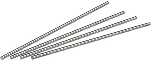 sourcing map 4 Stück Voll Gewindestange M8 x 250mm 304 Edelstahl Rechtsgewinde